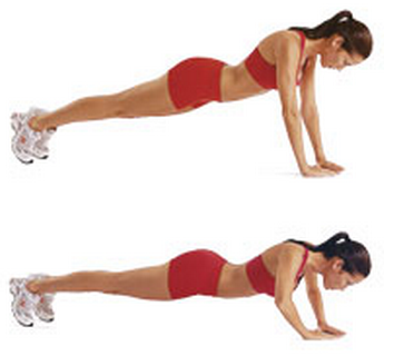 Flexión de rodillas para tríceps