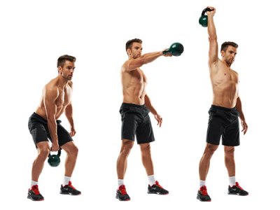 One arm Kettlebell Swing (balanceos con pesa rusa de una mano)