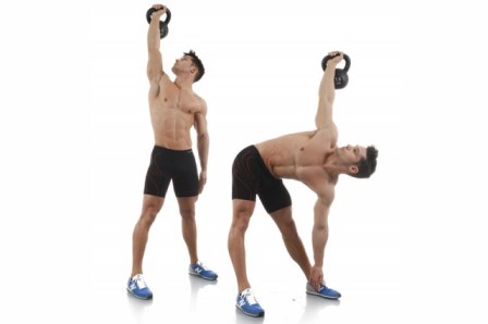 El molino o kettlebell windmill