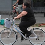 Ciclista con sobrepeso